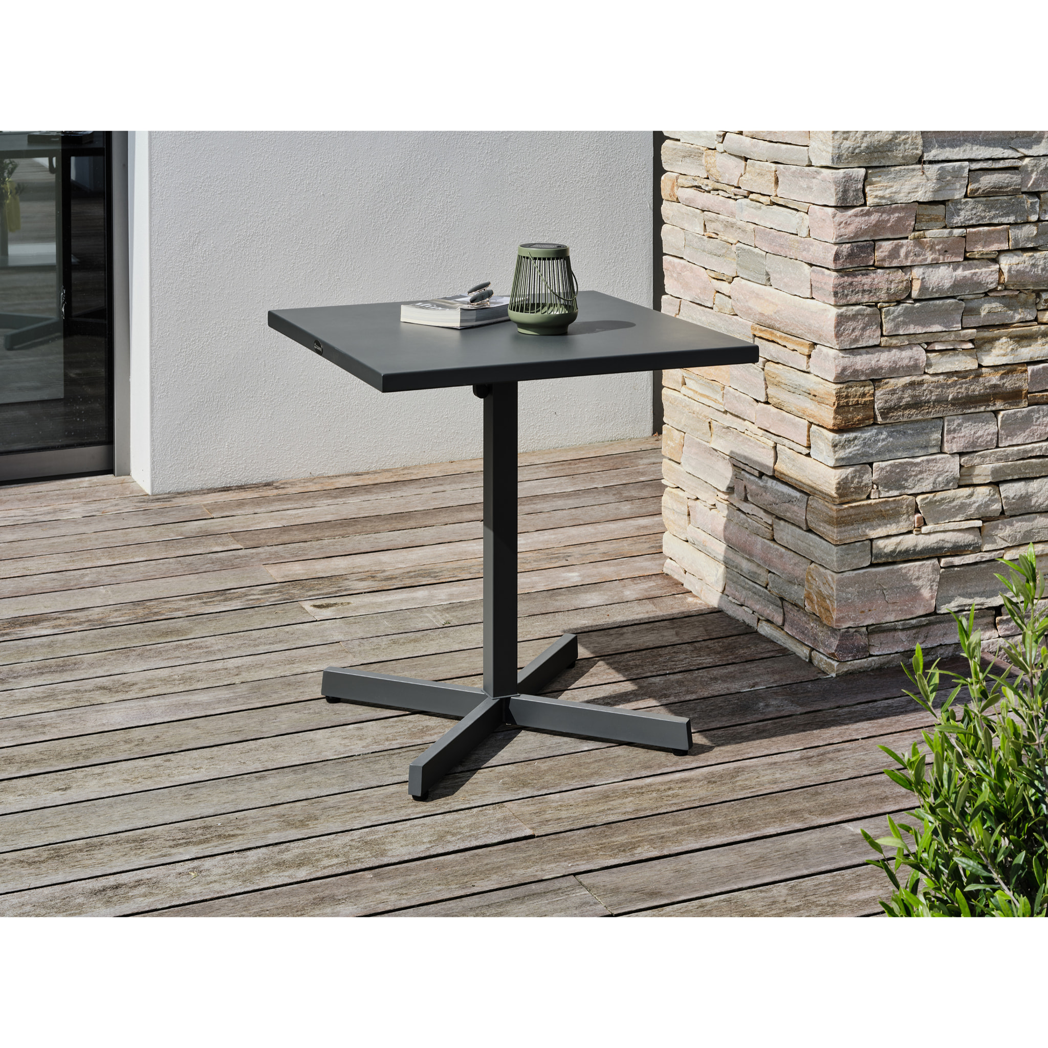 LOUISE - Guéridon de jardin avec plateau pliant en acier