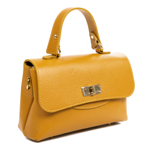 Asolo borsa a mano, in pelle autentica finitura dollaro.