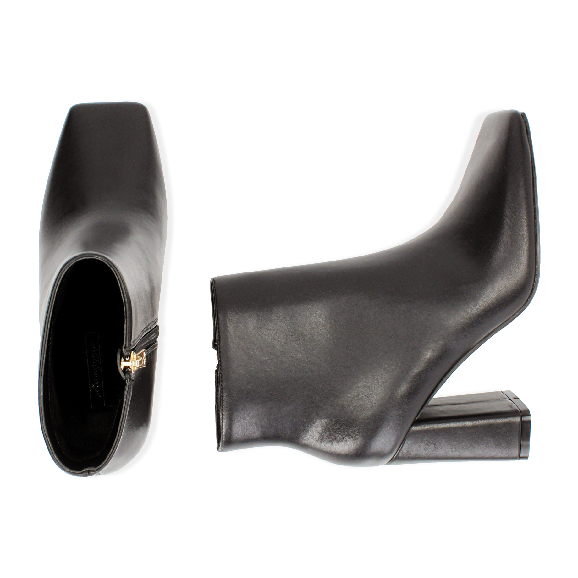 Ankle boots neri, tacco 9 cm