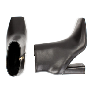 Ankle boots neri, tacco 9 cm