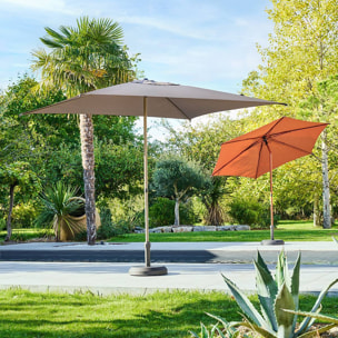 Parasol droit rond inclinable Soya 2,7m acajou