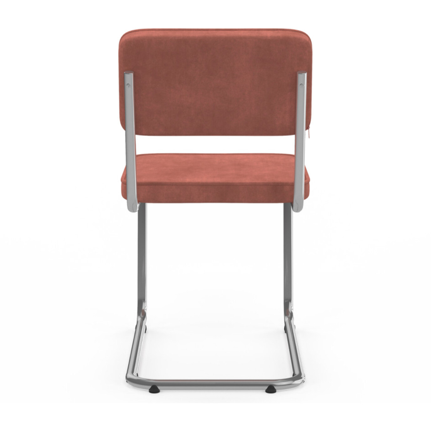 Chaises Naya en velours terracotta et pied métal - lot de 4