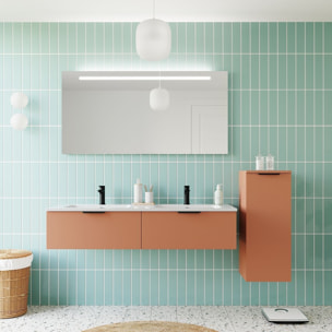 Meuble salle de bain double vasque 2 tiroirs - SOHO