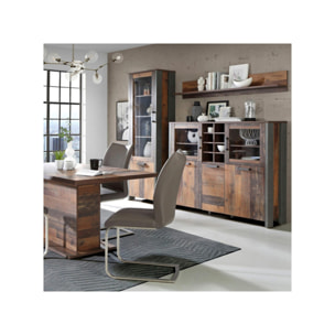 Étagère murale en bois L160cm effet bois vieilli - FRED