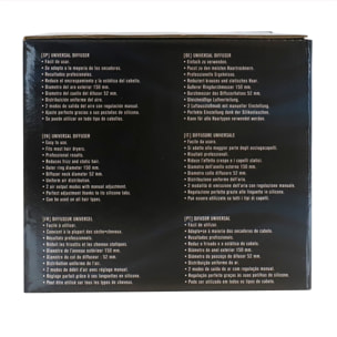 Difusor moldeador universal - negro