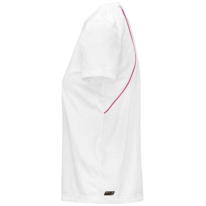 Kappa - Camisetas de juego Mujer Blanco - Kombat Padel Fitasi