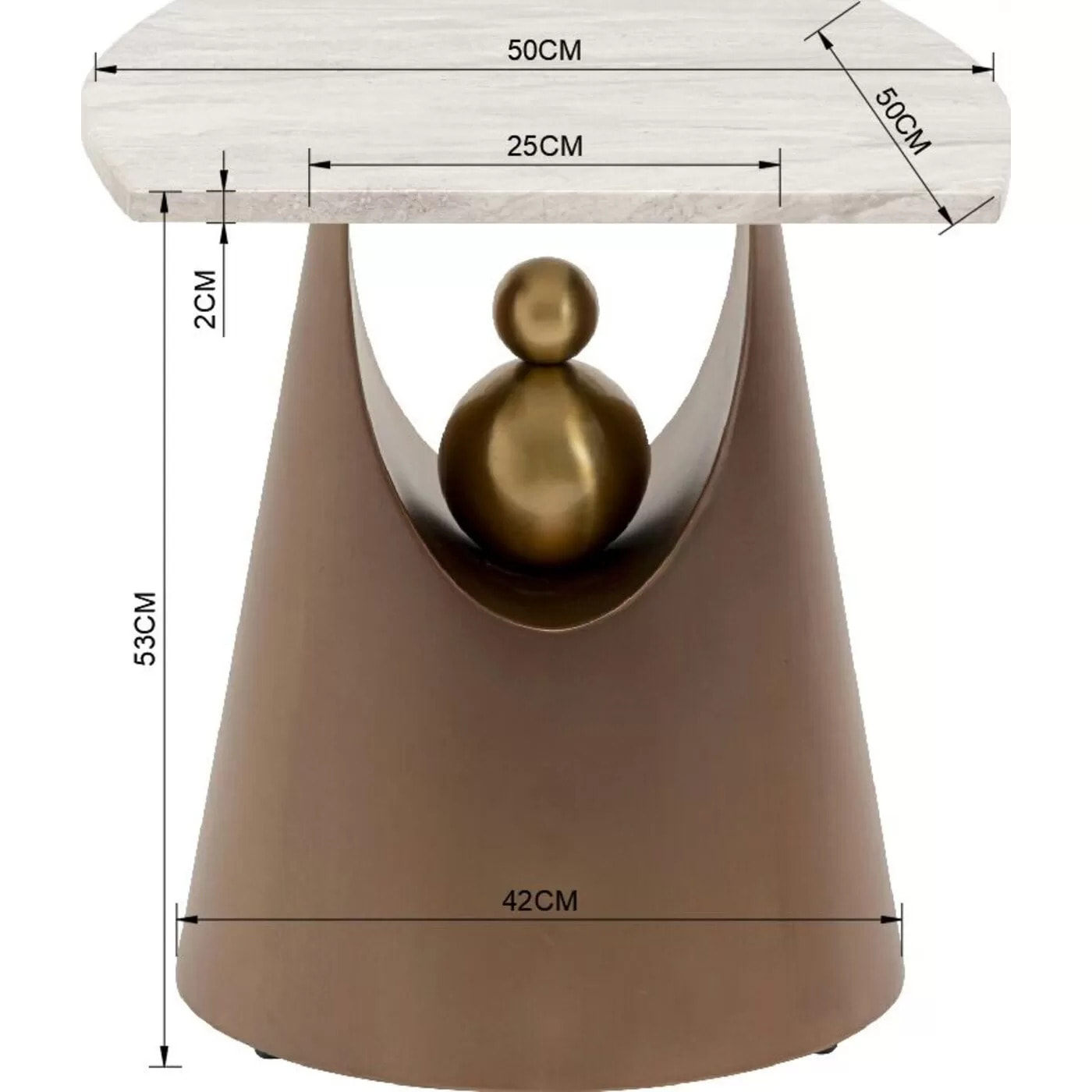 Table d'appoint Geraldo 50x50cm Kare Design