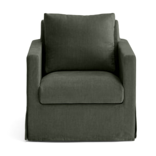 Serena - housse en velours pour fauteuil - Vert