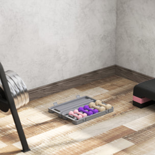 Juego de Mancuernas de 6 Piezas Total 6 kg, 2x1,5 kg, 2x1 kg, y 2x0,5 kg, Mancuernas Hexagonales con Revestimiento de PU con Maletín para Ejercicio en Casa, Gimnasio, Multicolor