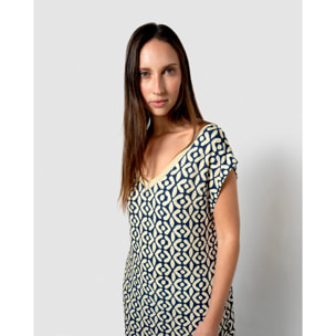 Vestido corto soft agra azul marino