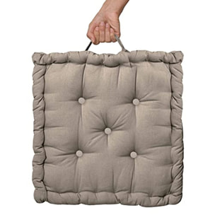 INTRECCI – Cuscino arredo 40x40 cm con maniglie, ideale per panche, giardino e picnic