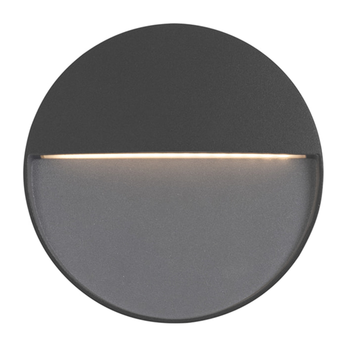 Forlight Nod Round - Foco LED Exterior IP65 de Superficie para Pared. Lámpara de Pared para Señalizar Caminos | Escaleras y Rod