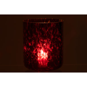 J-Line photophore Tache - verre - rouge/noir - extra large