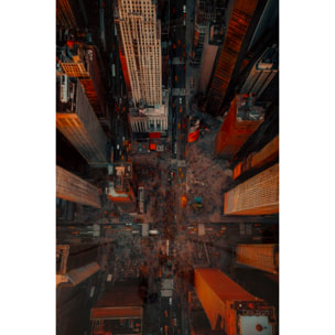 STAMPA SU TELA LACCATA NEW YORK C/CORNICE -B- CM 72X4X102