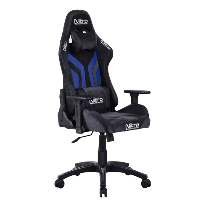 Sedia da gamer gialla e nera in PU con braccioli - Flyco