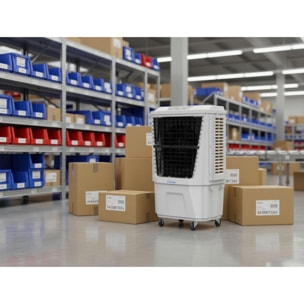 Rafraichisseur d'air par évaporation à débit élevé minuterie et 3 vitesses