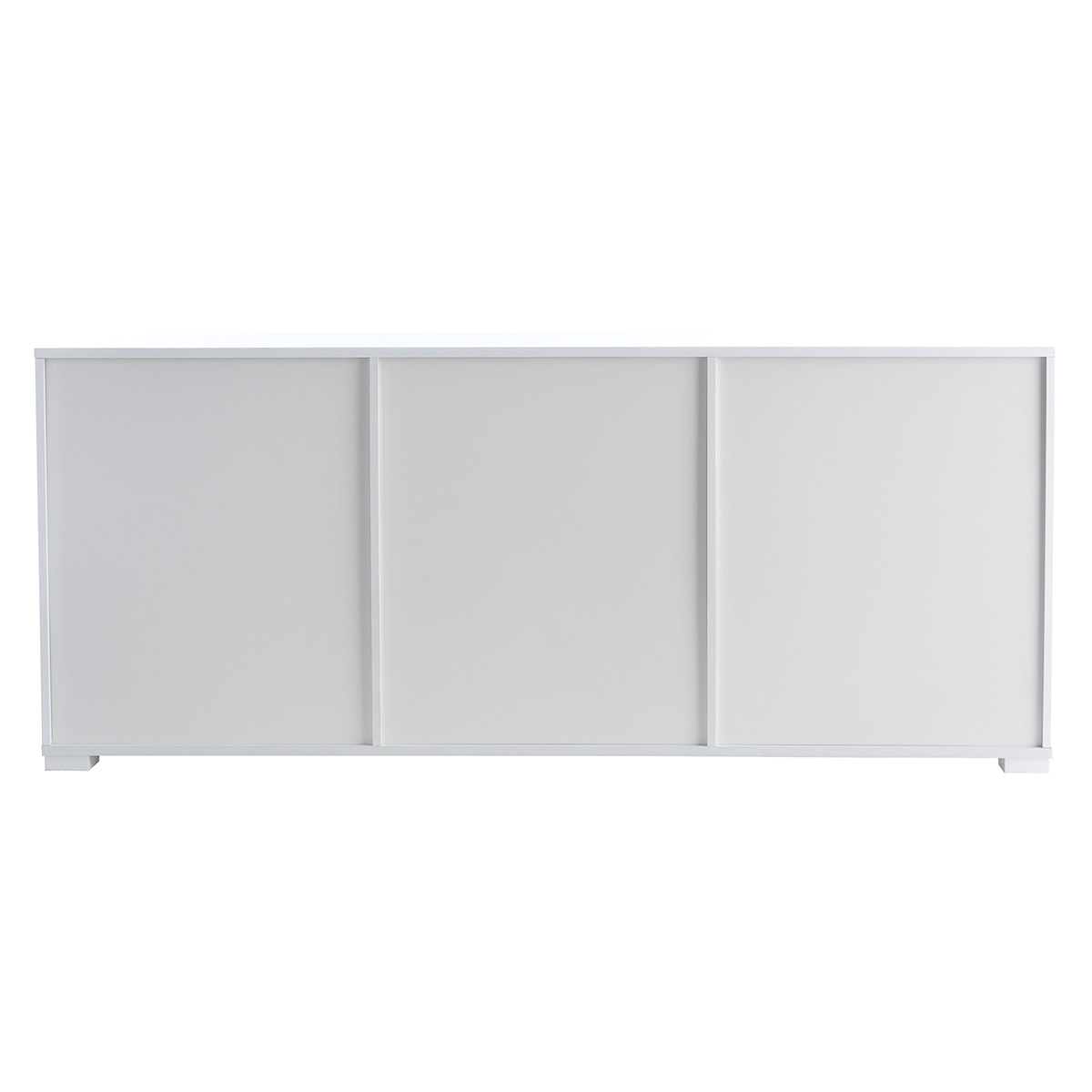 Buffet design blanc laqué brillant 2 portes 3 tiroirs L180 cm TED