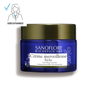 Crème visage riche lift anti-rides certifiée bio