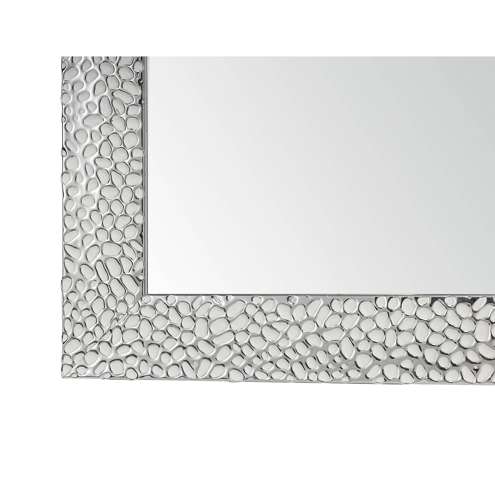 Espejo rectangular Gotas poliestireno plateado 138x68x2 cm