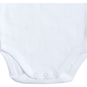 Body bebé manga corta calado ositos