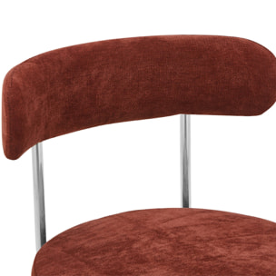 Chaise de bureau vintage à roulettes tissu ANGELA