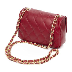 Amaro borsa a tracolla Donna. Pelle autentica Sauvage Trapuntata.