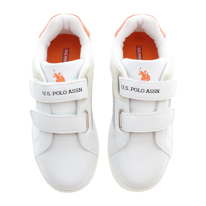 Sneakers U.S. Polo Assn White Orange