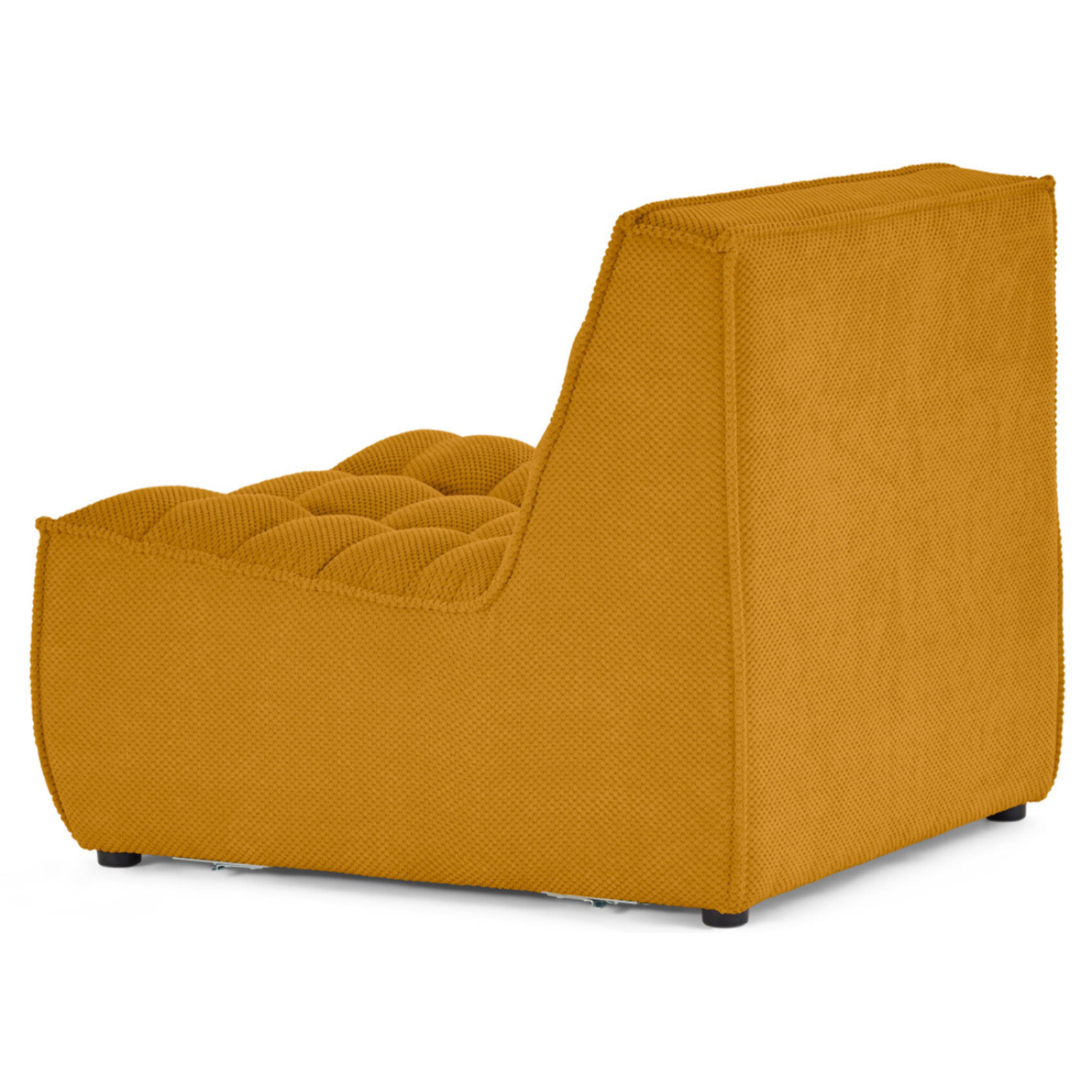 Ellie - fauteuil en velours texturé - Jaune
