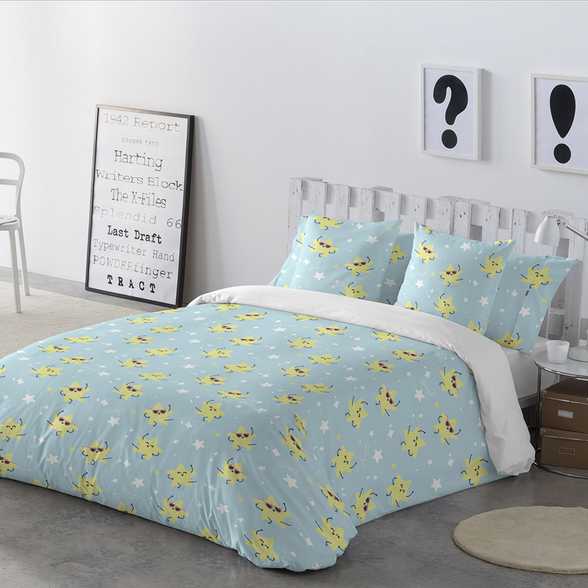 Funda de almohada 45x110 cm (cama de 90 cm) ESTRELLAS