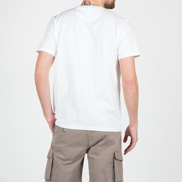 T-shirt basic con logo ricamato