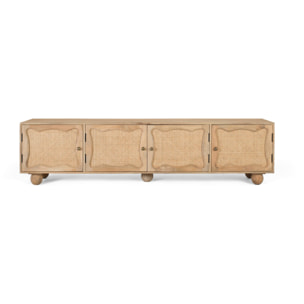 Mueble TV de Madera de Mango 200 Cm Estilo Boho Mediterráneo