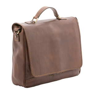 Borsa a mano  unisex In Vera pelle Made in Italy 40x30x9 cm