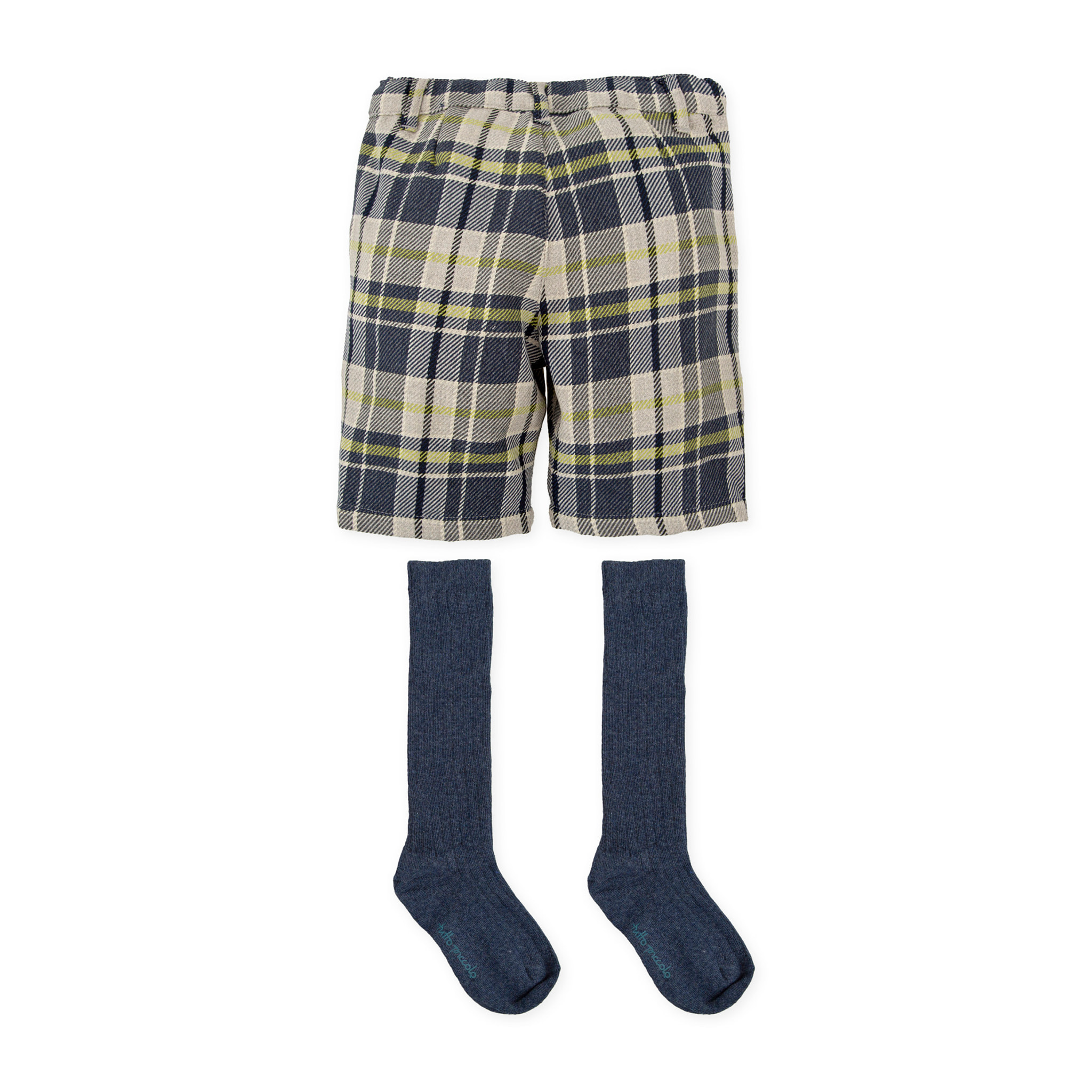 BERMUDA Y CALCETINES AZUL MARINO - Azul marino