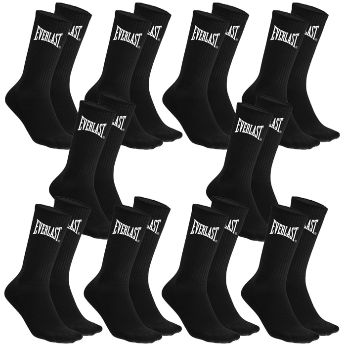 Set de 10 pares de calcetines everlast negros talla
