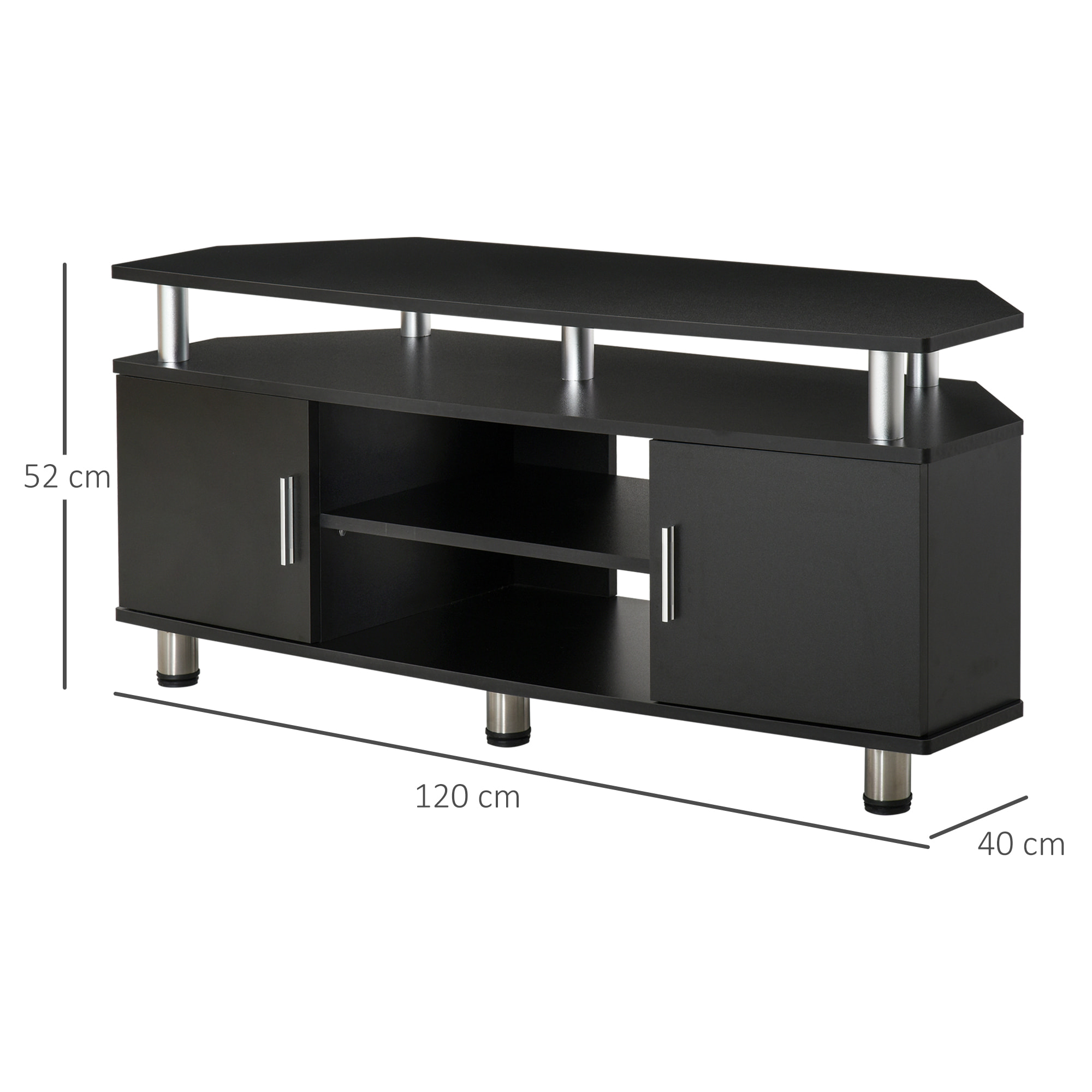 Meuble banc TV design contemporain multi-rangements