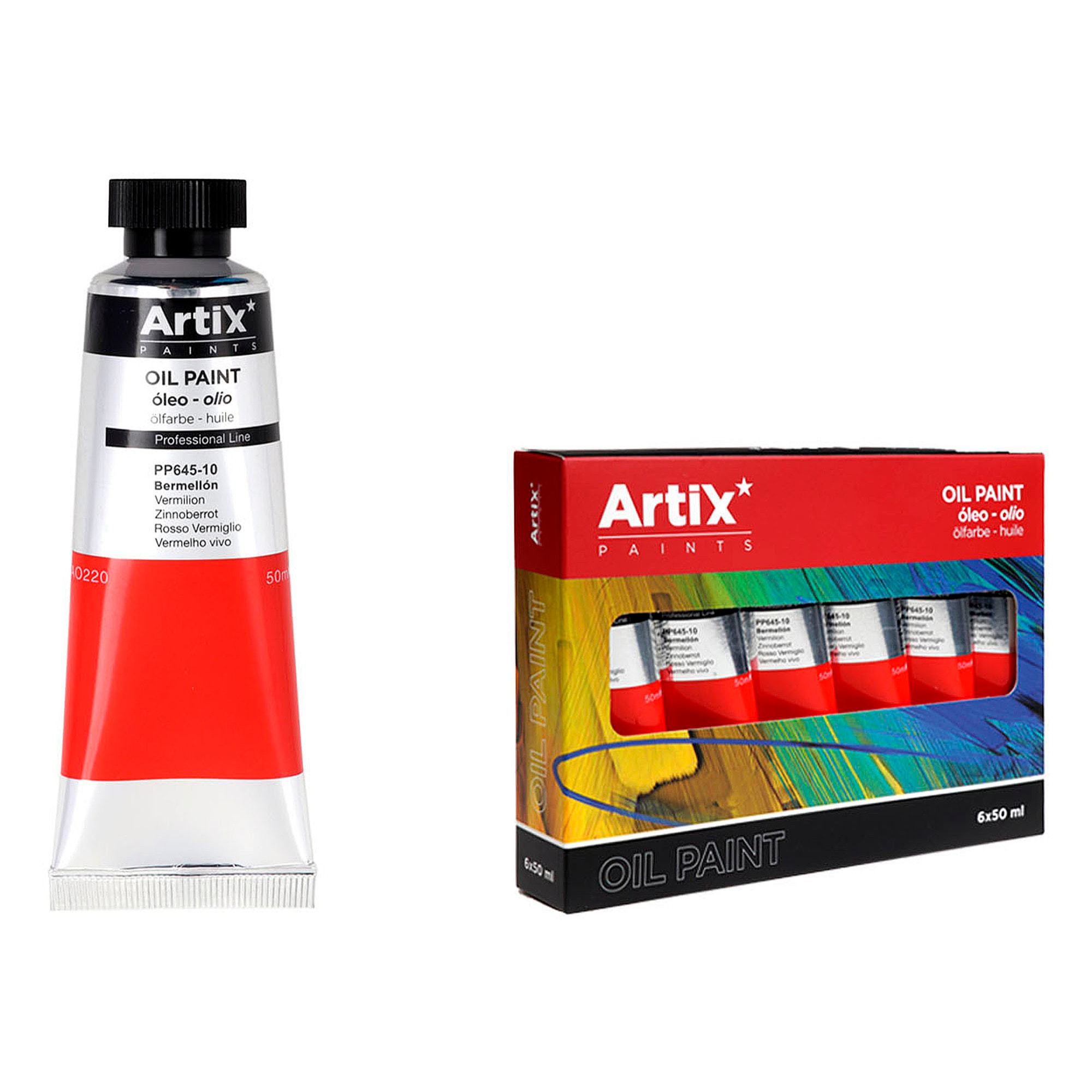 Pack 6 Uds. PITTURA AD OLIO ESPERTO 50 ml VERMEIL