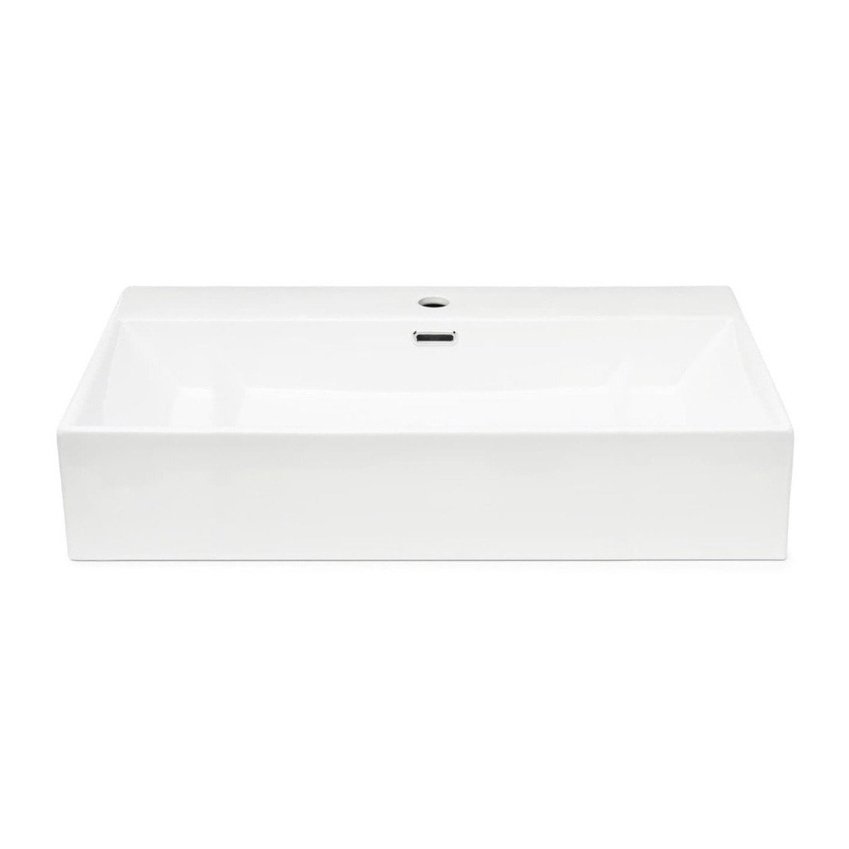 Lavabo SAT Cube Way 75x42 cm ouverture pour un robinet au milieu SATCW7542