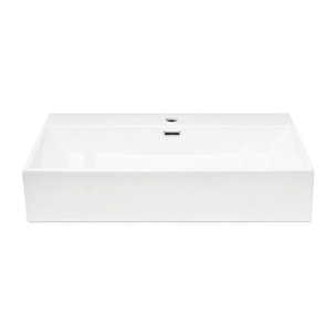Lavabo SAT Cube Way 75x42 cm ouverture pour un robinet au milieu SATCW7542