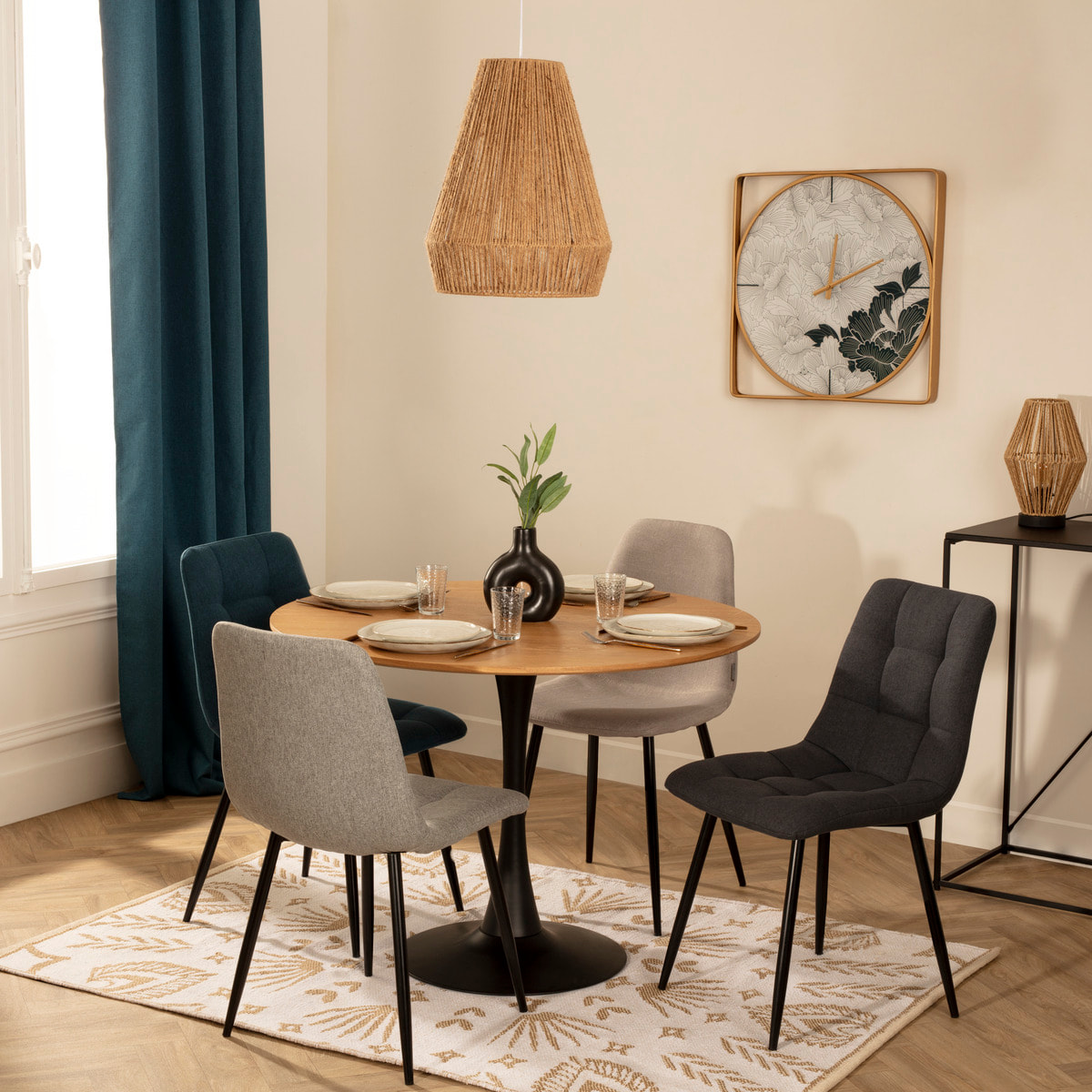 Chaise "Sirac" gris ardoise