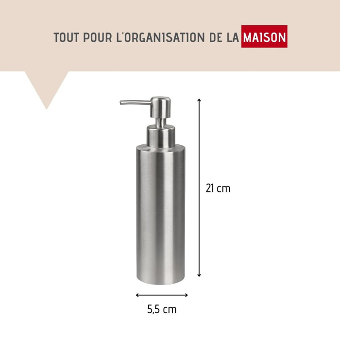 Distributeur de savon moderne gris 20,5 cm Fackelmann Tecno