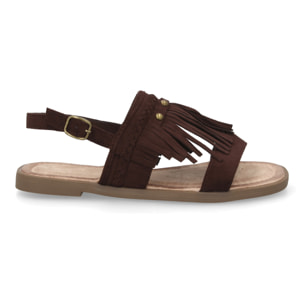 Sandalia boho mujer cómoda verano con flecos