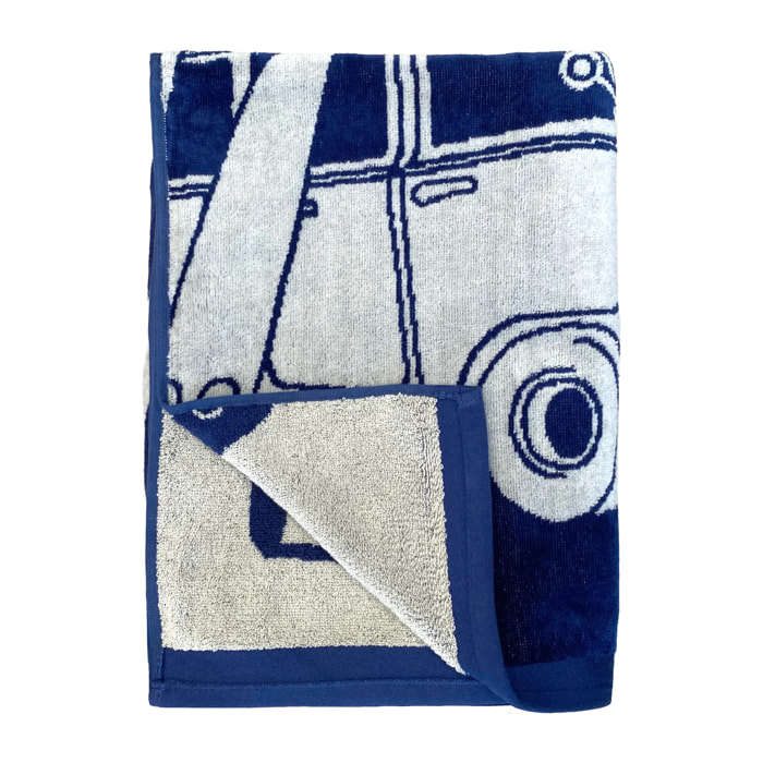 Serviette de plage éponge velours Jacquard - Montego - 90x170cm - 400g/m²