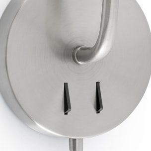 BERNI Lampe applique nickel satiné avec lecteur LED