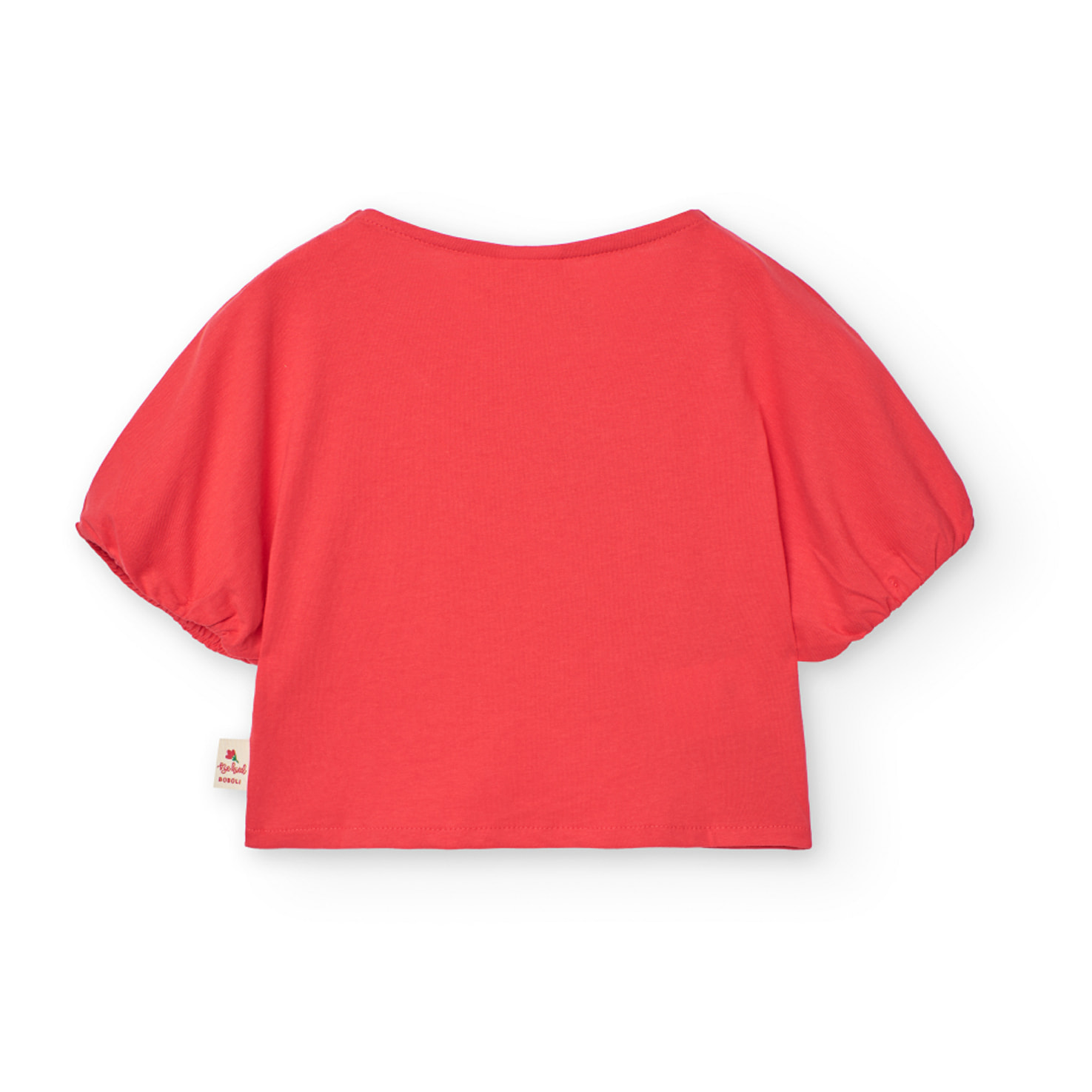 Camiseta niÃ±a estampada, cuello redondo, rojo, 418014