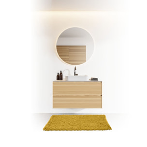 Tapis de bain 50x75 cm Jaune moutarde Colorama