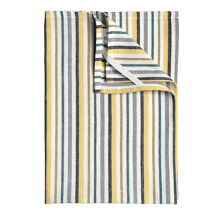 Torchons de cuisine rayures en coton - Jaune