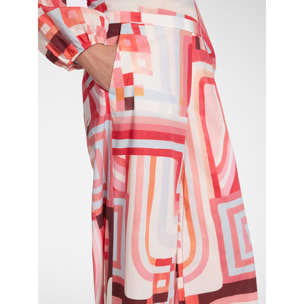 Elena Mirò - Pantalones palazzo estampados - Rojo