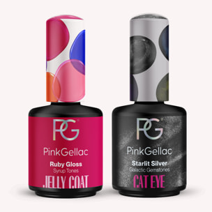 Set vernis semi-permanent - 2 couleurs - 2 x 15 ml