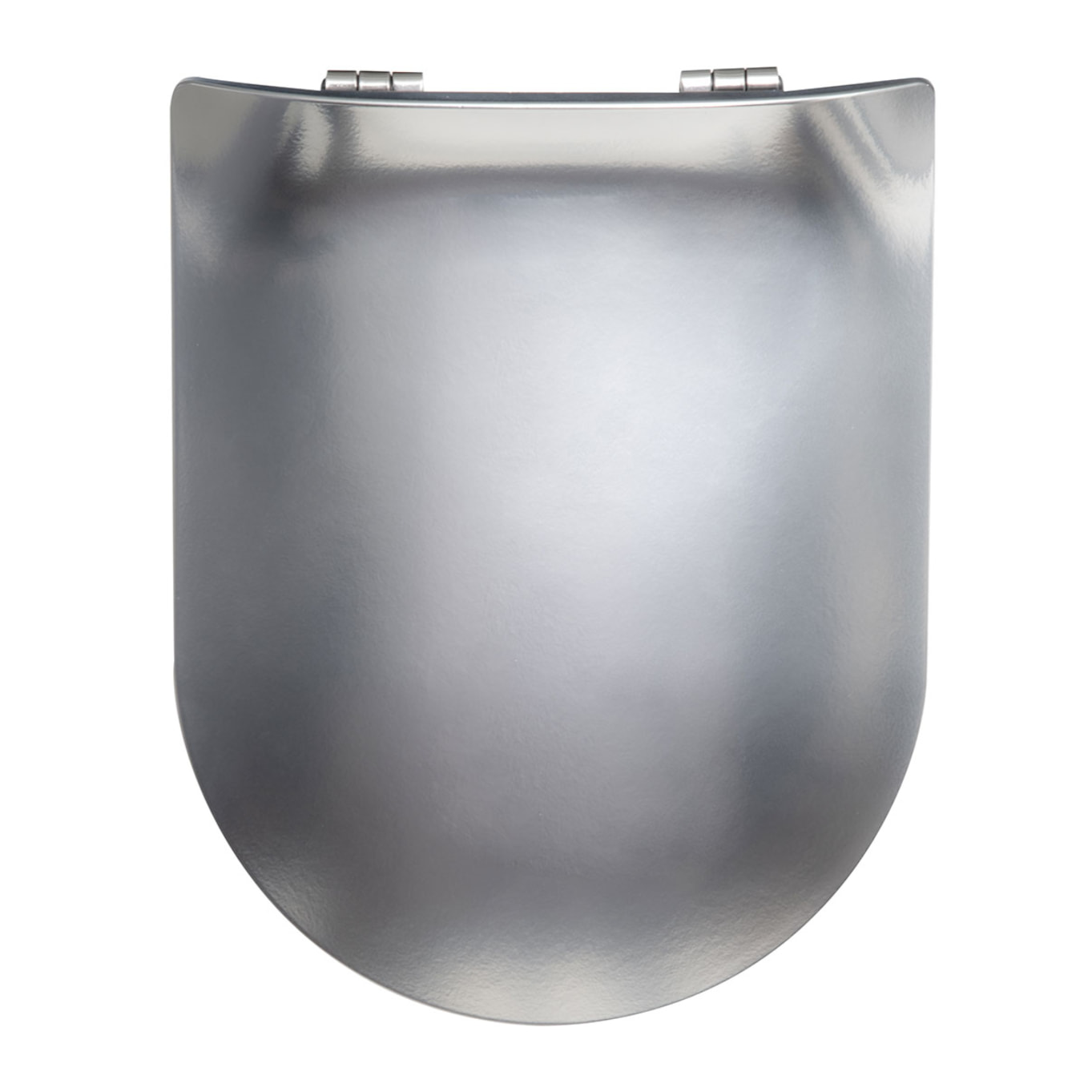 Abattant wood slim déclipsable  - Effet métal précieux - Argent