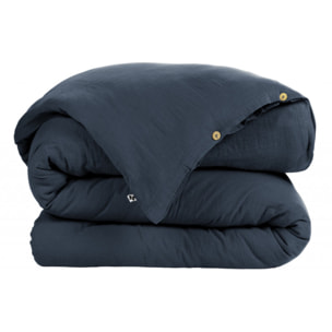 Pack housse de couette "Gaïa" "Gaze de Coton" 3 Pièces - Gaïa Minuit